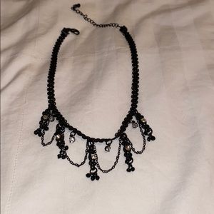 Black bling choker necklace